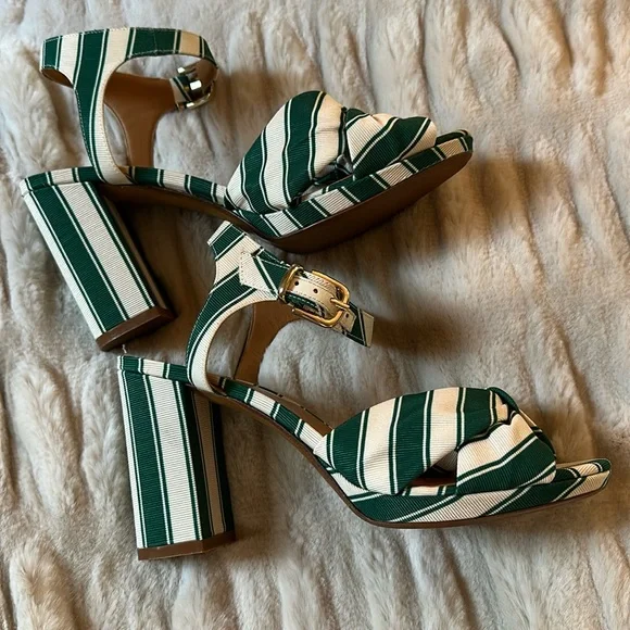 NIB | Sezane Editions ‘Carmela’ High Sandals Green Str… - Picture 8 of 12